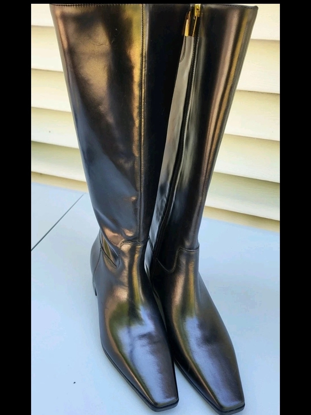 Vince Camuto| Pavla Knee High Black Leather Boots Size 41.5